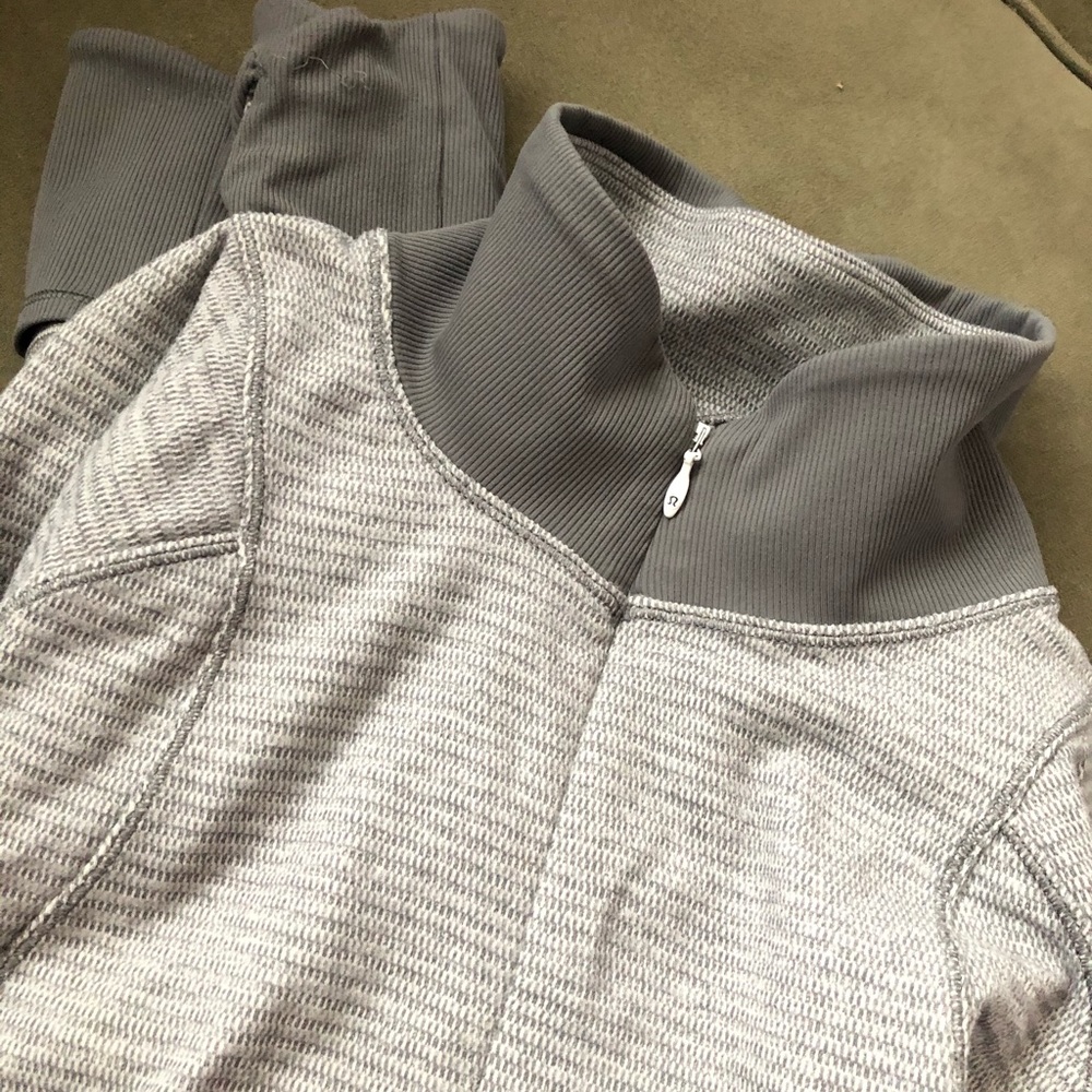 Lululemon Striped Quarter Zip Pullover